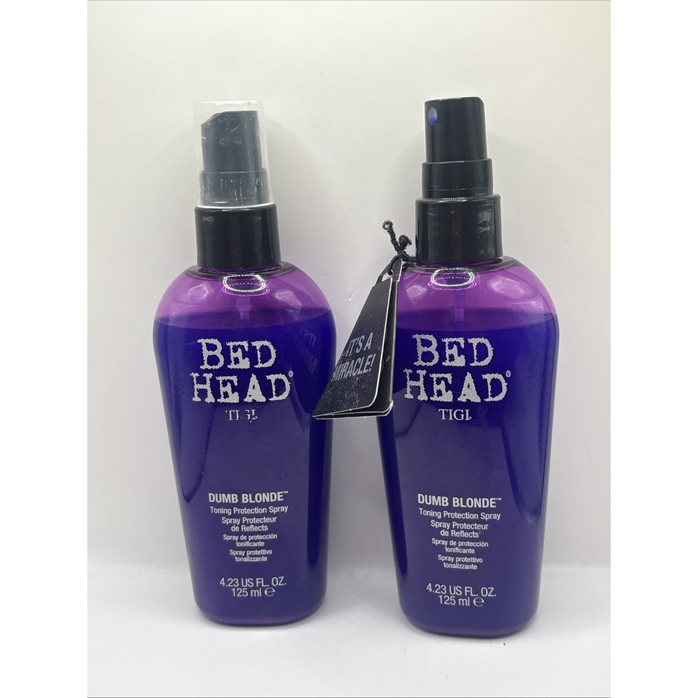 Tigi Bed Head Dumb Blonde Toning Protection Spray 4.23 Oz Lot Of 2